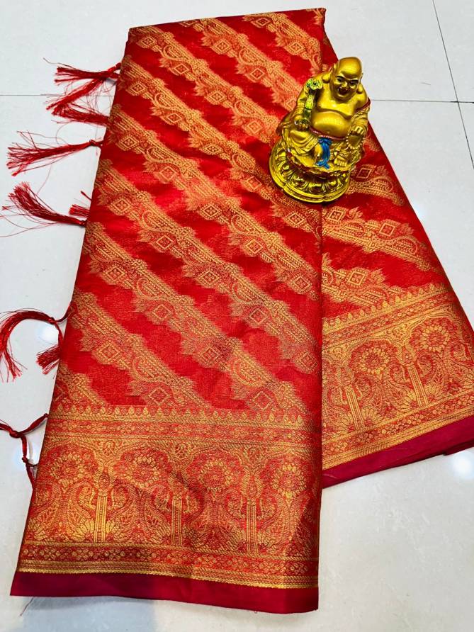 Minakshi Leriya By Manzar Weaving Organza Silk Sarees Wholesale Shop In Surat